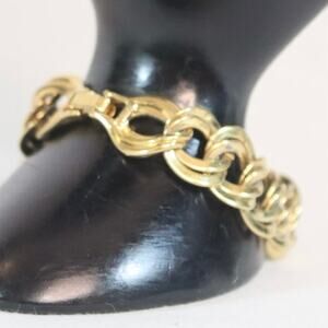 💎Monet Double Flat Cable Chain Bracelet Fold Over Box Clasp